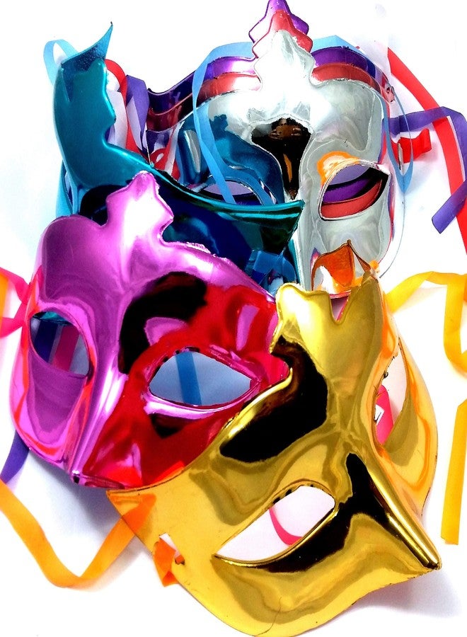 Evisha Colouful Eye Mask for Halloween/Xmas Party,Birthday Party/Adult Party for Men and Women Masquerade Ball Mask Venetian Party (Pack of 6 mask) - Image 3